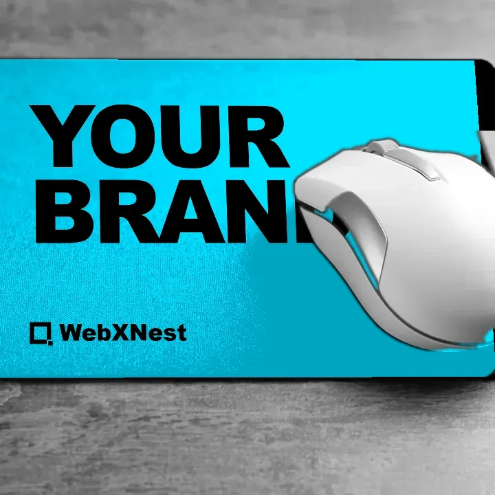 Custom mouse pad in Cyan